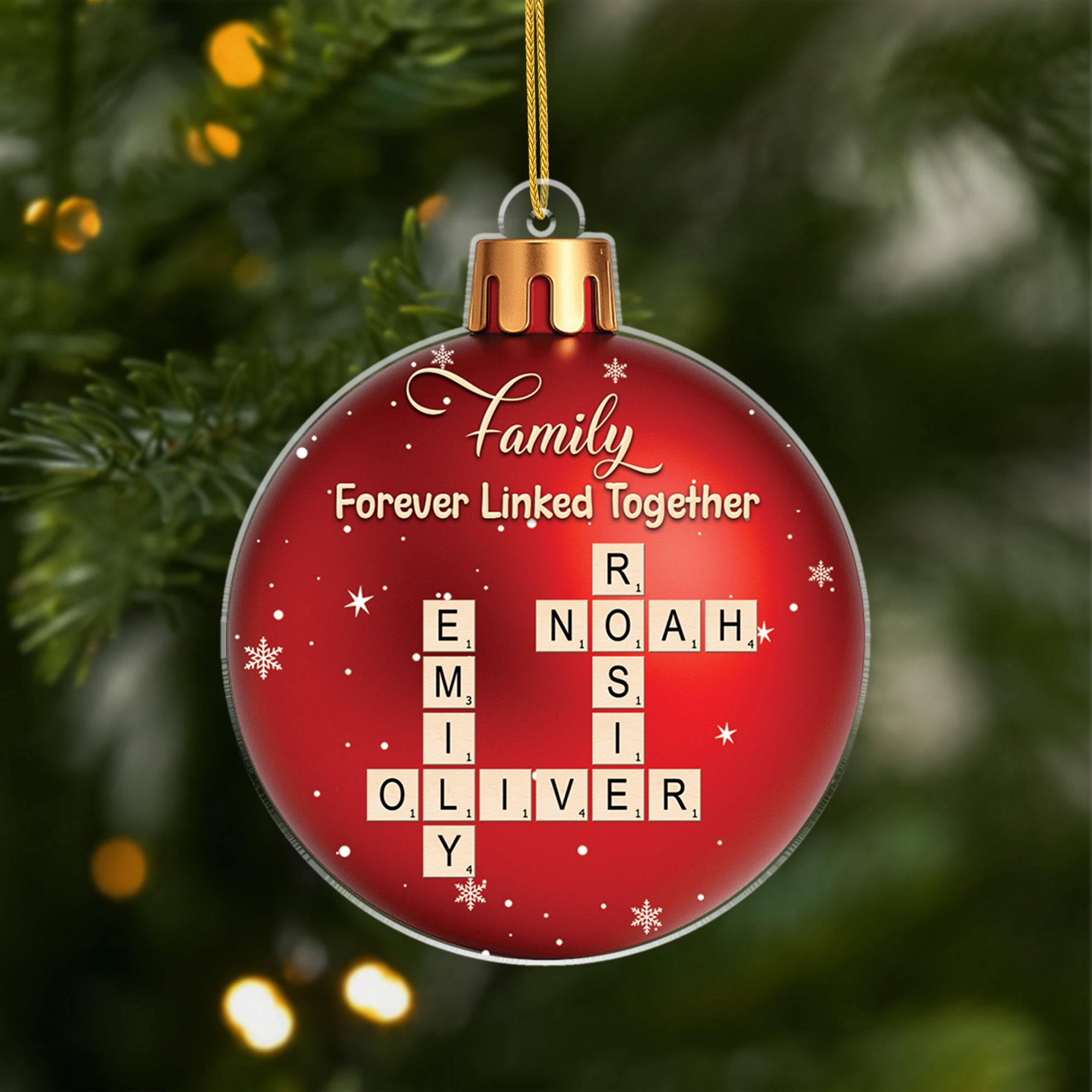 6568OUS1 3d printing effect custom acrylic christmas ornaments family crossword gifts 6568O8ZQI