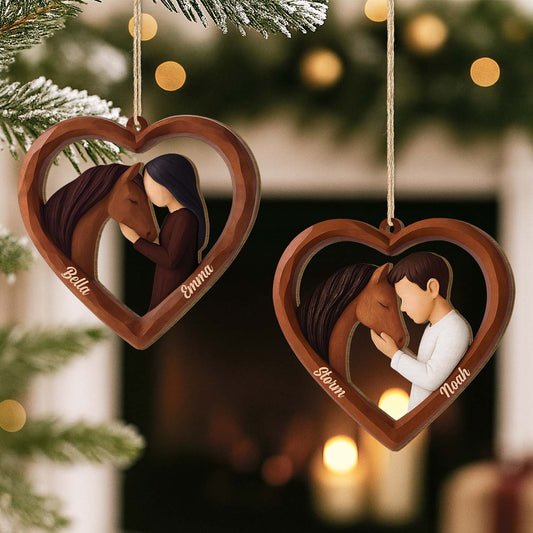 6571OUS2 3d printing effect custom 1 layered wooden ornaments horse lover christmas gifts_ 6571O8V5U