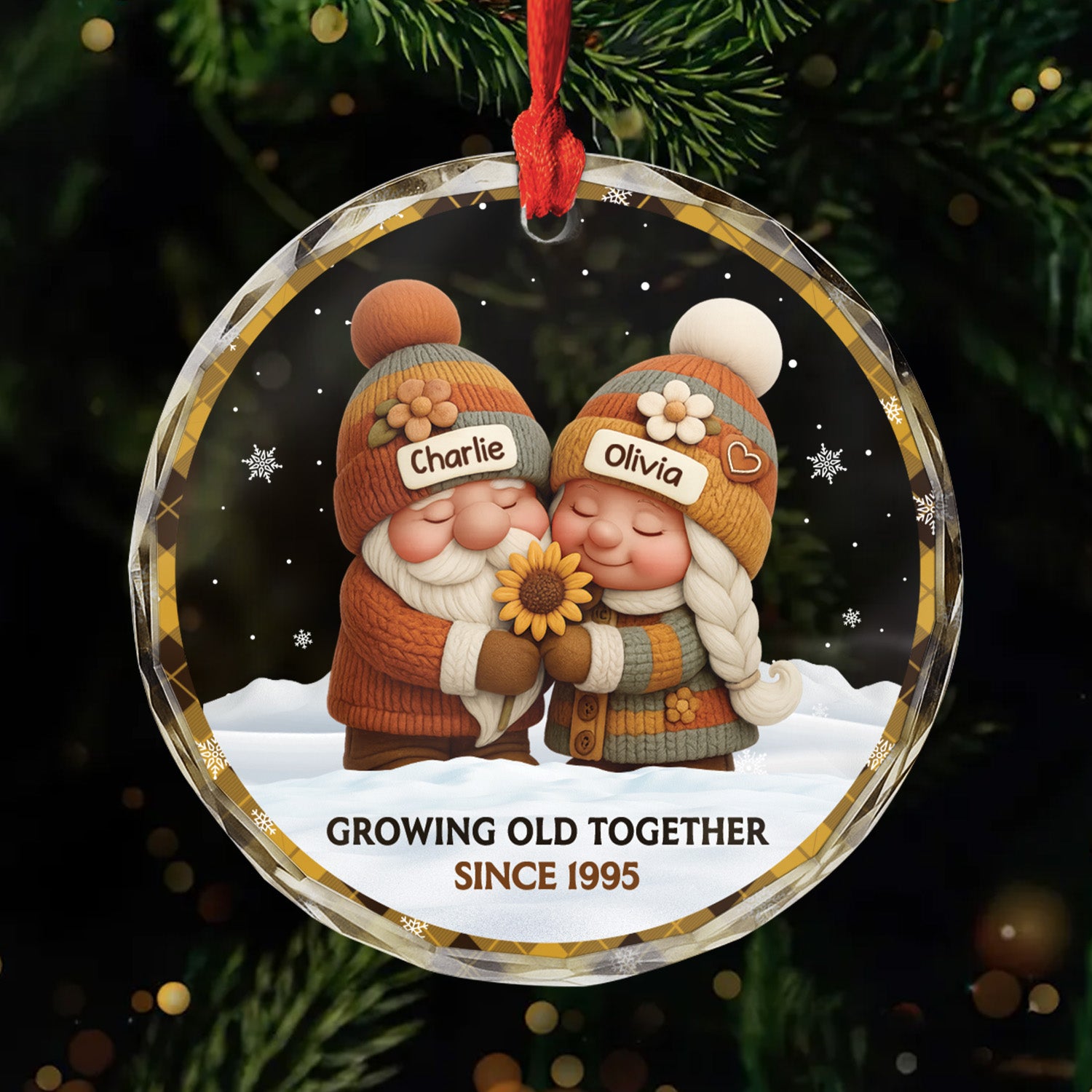 6579OUS1 3d printing effect glass gnome couple ornament personalized christmas gift 6579O8L5G