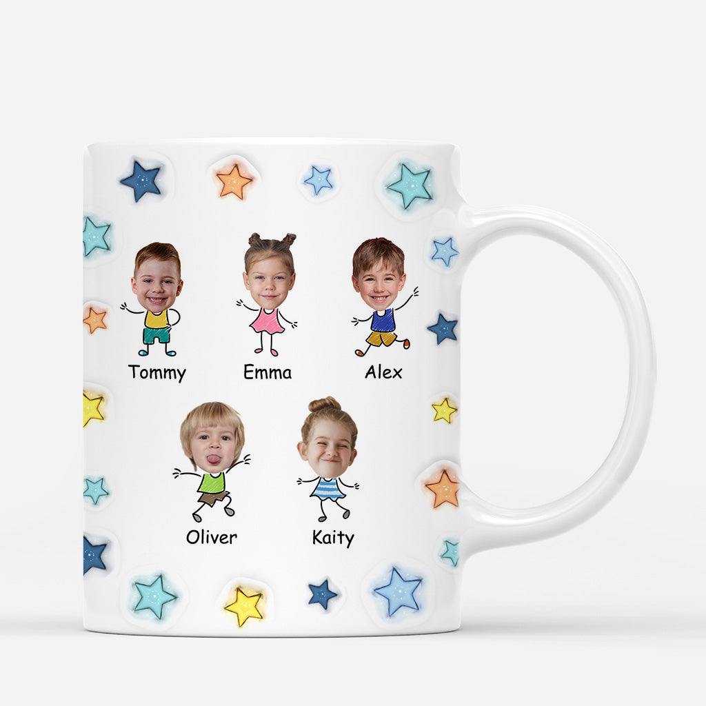 6580MUK3 3d printing effect best grandma ever mug with kids faces_ custom gifts for grandparents_ 6580M8YMA
