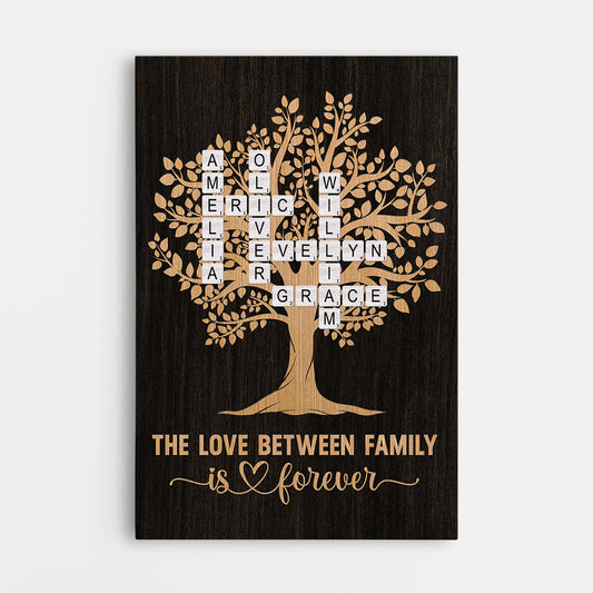 6581CUS1 family crossword wall art canvas personalized gift for family 6581C3TMI