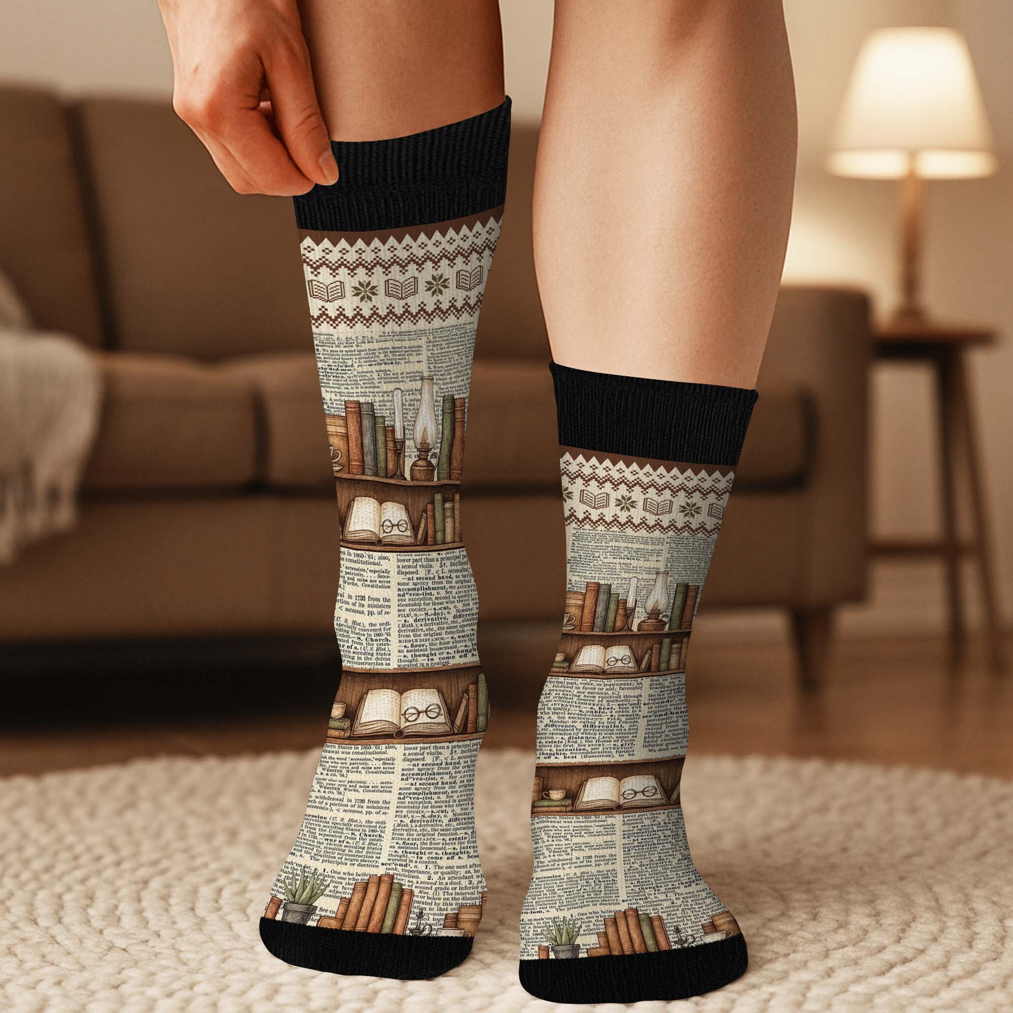 6582JUK3 just a girl who loves books socks personalized gifts for readers 6582JKZ5A