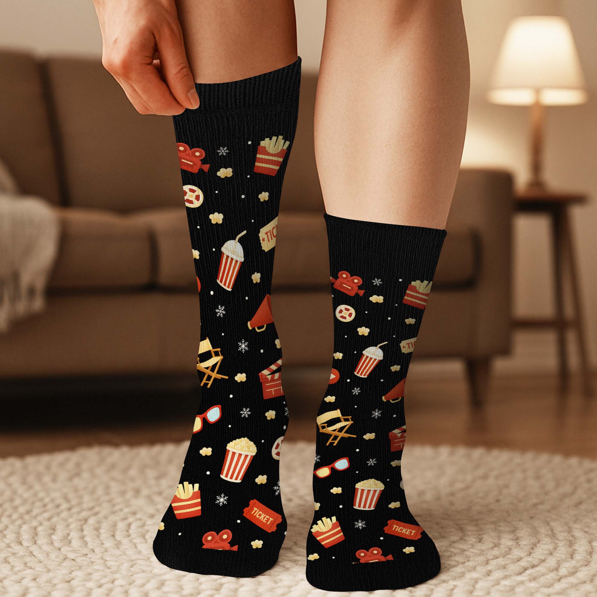 6584JUS3 do not disturb im watching movies socks custom gifts for cinema lovers 6584J8QMA