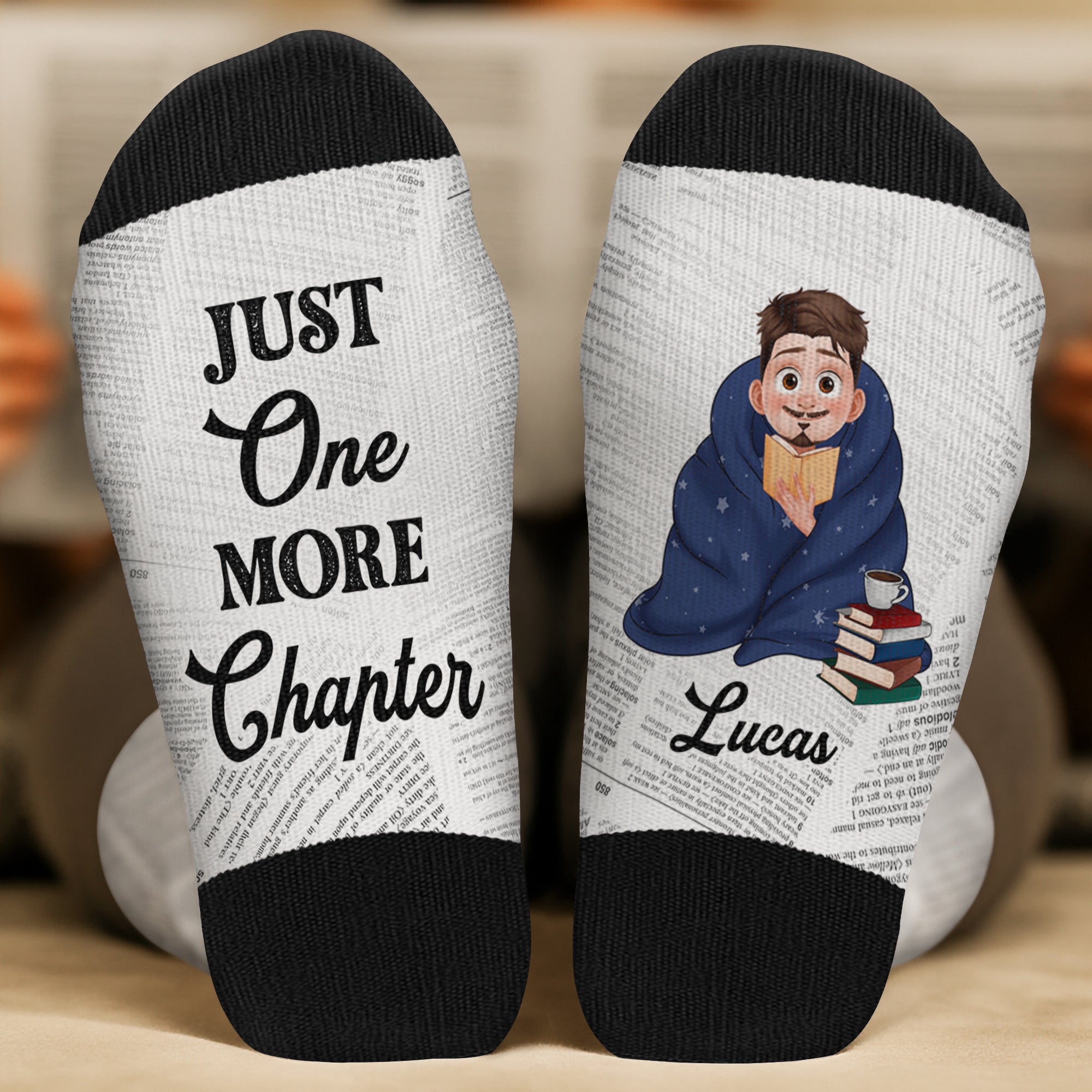 6606JUS2 shhh im reading socks_ personalized gifts for bookworms 6606J