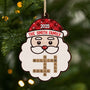 6609OUS1 custom 1 layered wooden santa christmas ornaments crossword gifts for family 6609OTPMI
