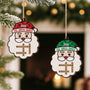 6609OUS2 custom 1 layered wooden santa christmas ornaments crossword gifts for family 6609OTPMI