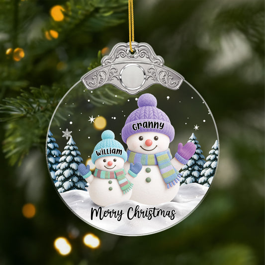 6610OUk1 acrylic snowman ornaments custom christmas gifts for grandparents 6610O3LQA_1