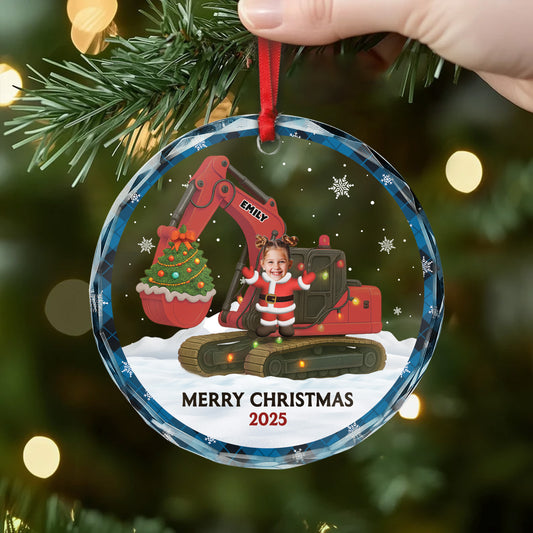 6616OUS2 glass i dig christmas ornament with face personalized gifts for kids 6616OKQ5K