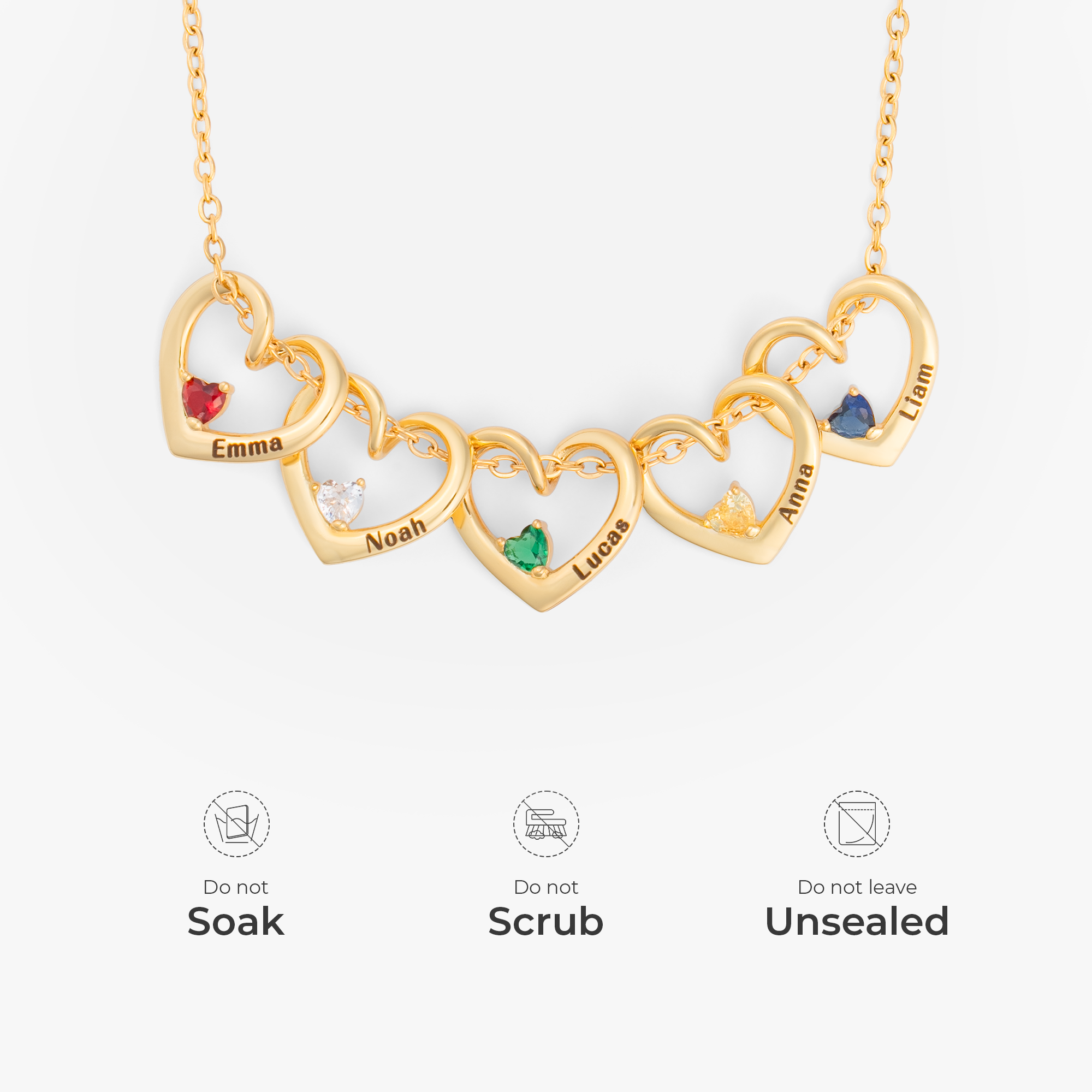 6617JUS5 personalized heart necklace with birthstones_ and names gifts for her 6617J0T5A
