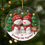 6623OUS1 acrylic snowman ornament_ personalized christmas gift for couples 6623OKQ5G