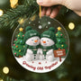 6623OUS2 acrylic snowman ornament_ personalized christmas gift for couples 6623OKQ5G