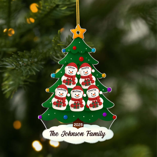 6632OUS1 acrylic snowman family ornament_ custom christmas tree ornaments_ 6632O3TWI