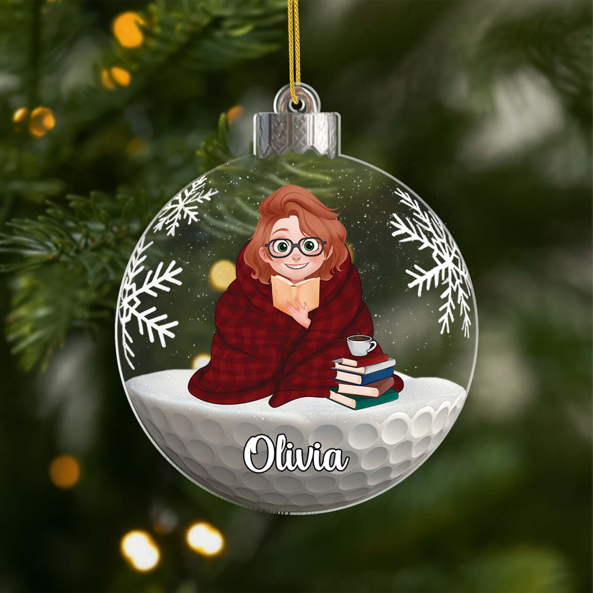 6635OUS1 acrylic book lover ornament_ personalized christmas gift 6635O3Q5A
