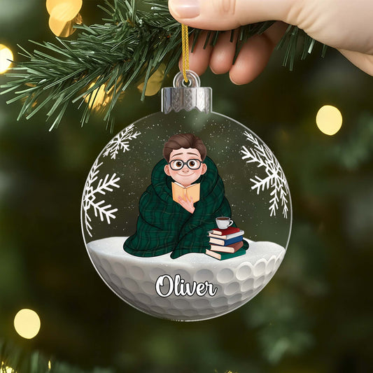 6635OUS2 acrylic book lover ornament_ personalized christmas gift 6635O3Q5A