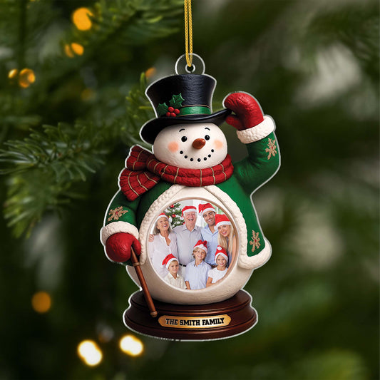 6639OUS1 3d printing effect acrylic snowman christmas ornaments with photo custom family gifts_ 6639OTQ5I