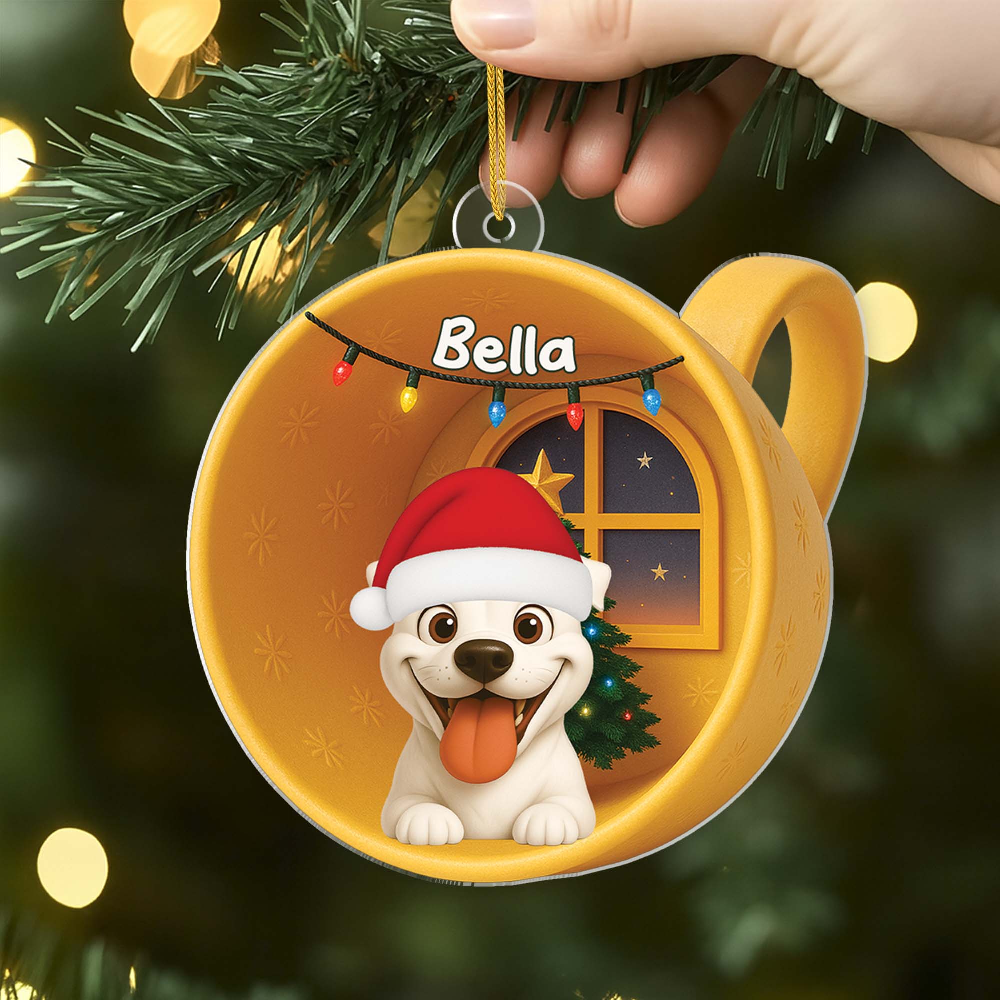 6641OUS2 3d printing effect personalized dog christmas ornaments_ acrylic dog lover gifts 6641O3M5C