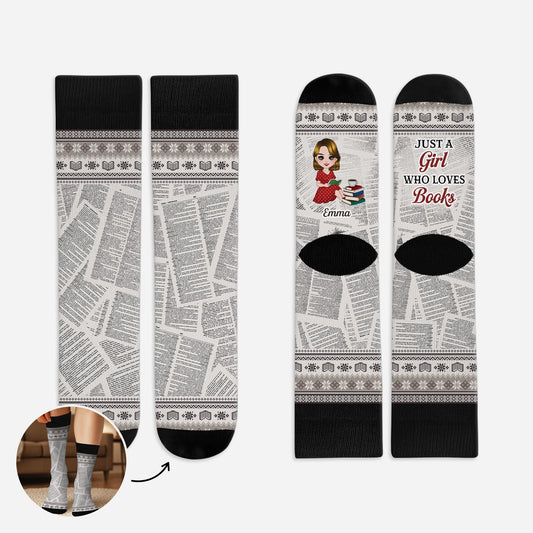 6646JUS1 book lover socks personalized gifts for book lovers women 6646JKQ5A