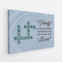 6648CUS2 family a little bit of crazy wall art custom family crossword canvas 6648C8QCI