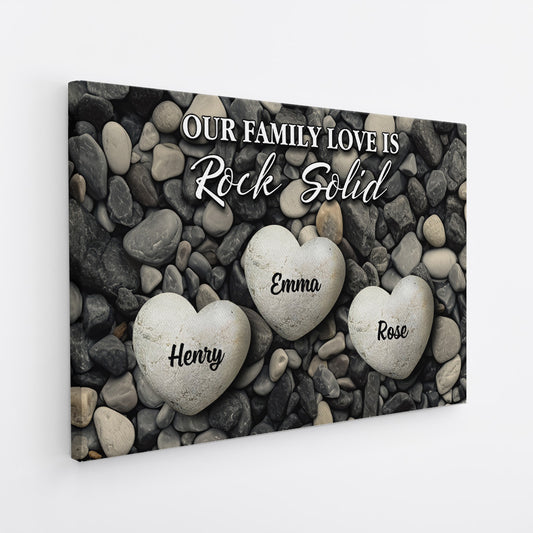 6661CUS1 our family love is rock solid canvas personalized family gifts 6661C8LAI_2
