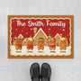 6664DUS1 gingerbread christmas doormat personalized gift for family 6664D86WI