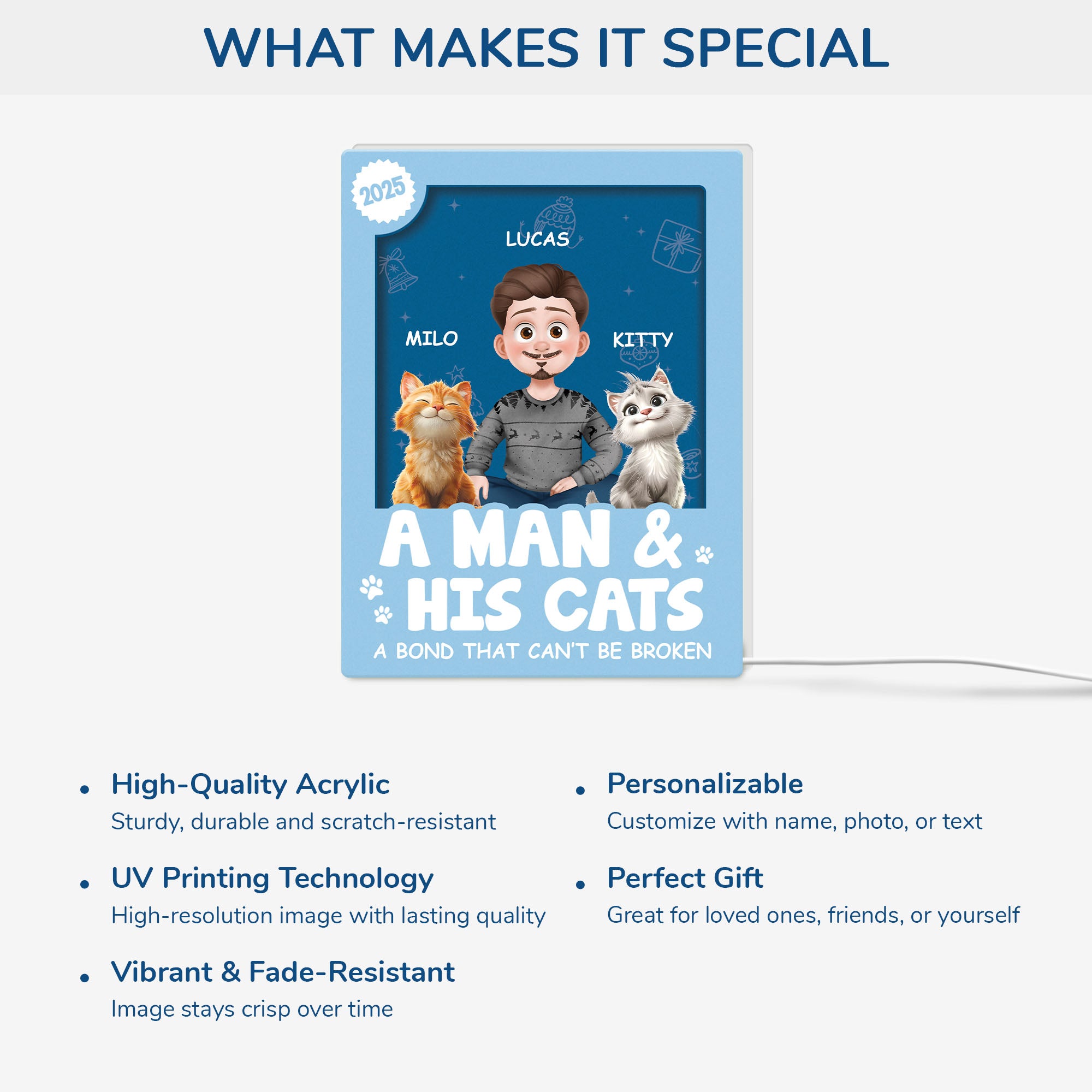 6669LUK1 3d printing effect personalised christmas light box for cat lovers 6669lcv5c_3