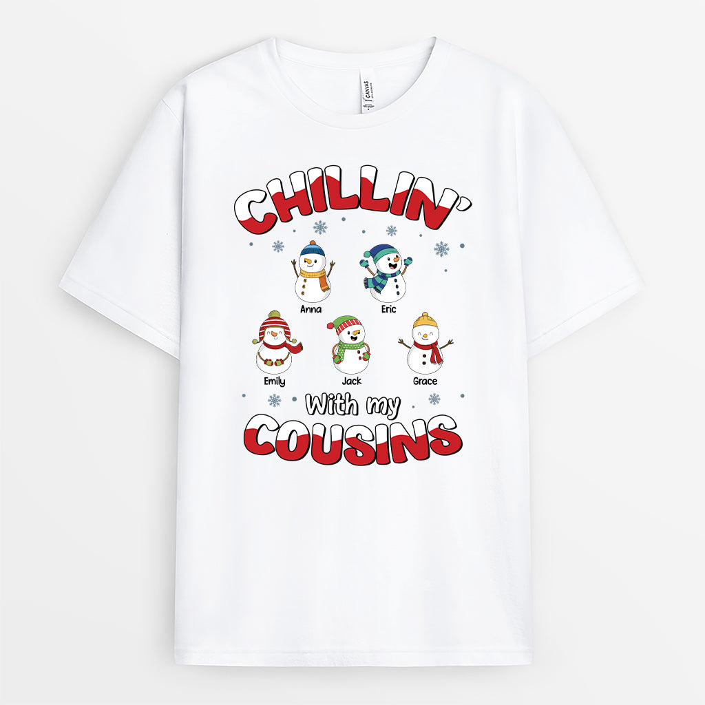 Personalised Chillin With My Cousins Christmas Shirt - Custom Chic UK