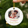 6673OUS1 ceramic first christmas engaged ornament custom photo gifts for couples 6673OKLAG_2