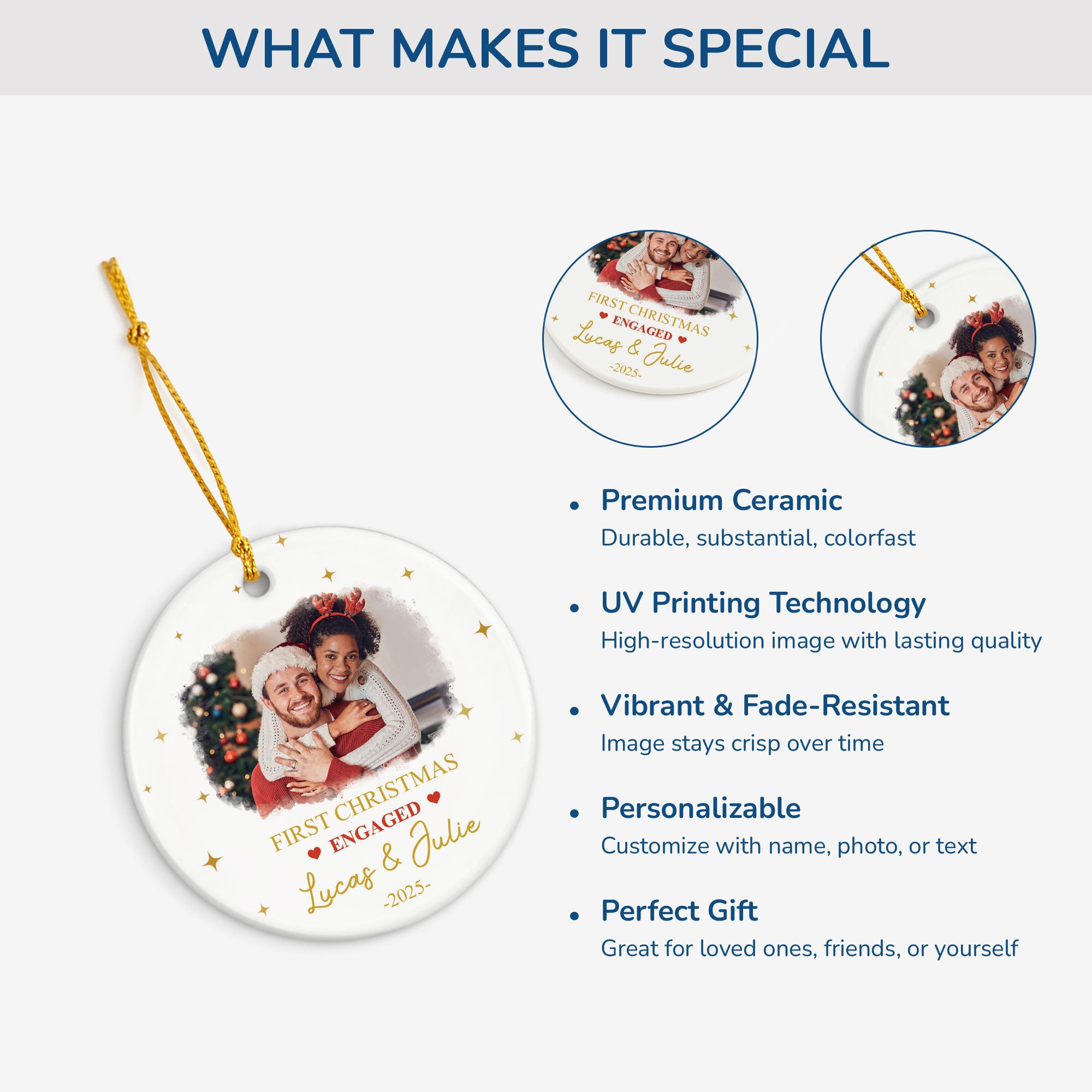 6673OUS1 ceramic first christmas engaged ornament custom photo gifts for couples 6673OKLAG_4