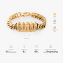 6675JUS3 cuban link bracelet with name beads personalized gifts for men 6675J0T5B
