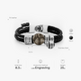 6679JUK3 leather photo bracelet_ with name beads_ personalized gifts for men_ 6679J0Y5B