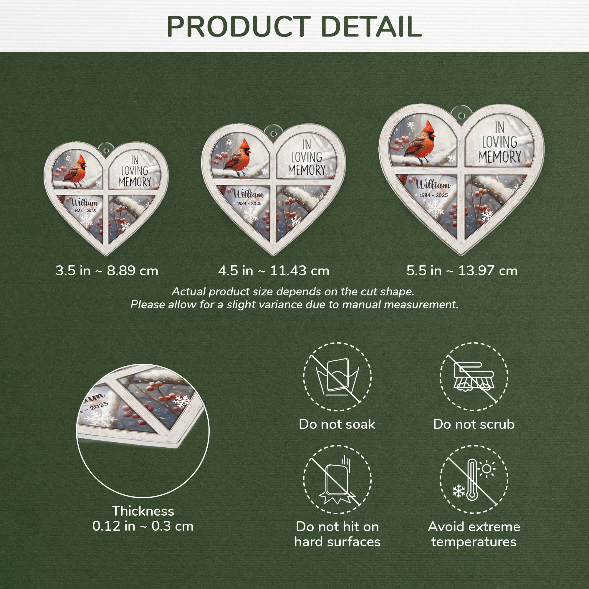 6698OUS3 acrylic cardinal memorial ornament_ personalized in loving memory gifts_ 6698O8ZAB