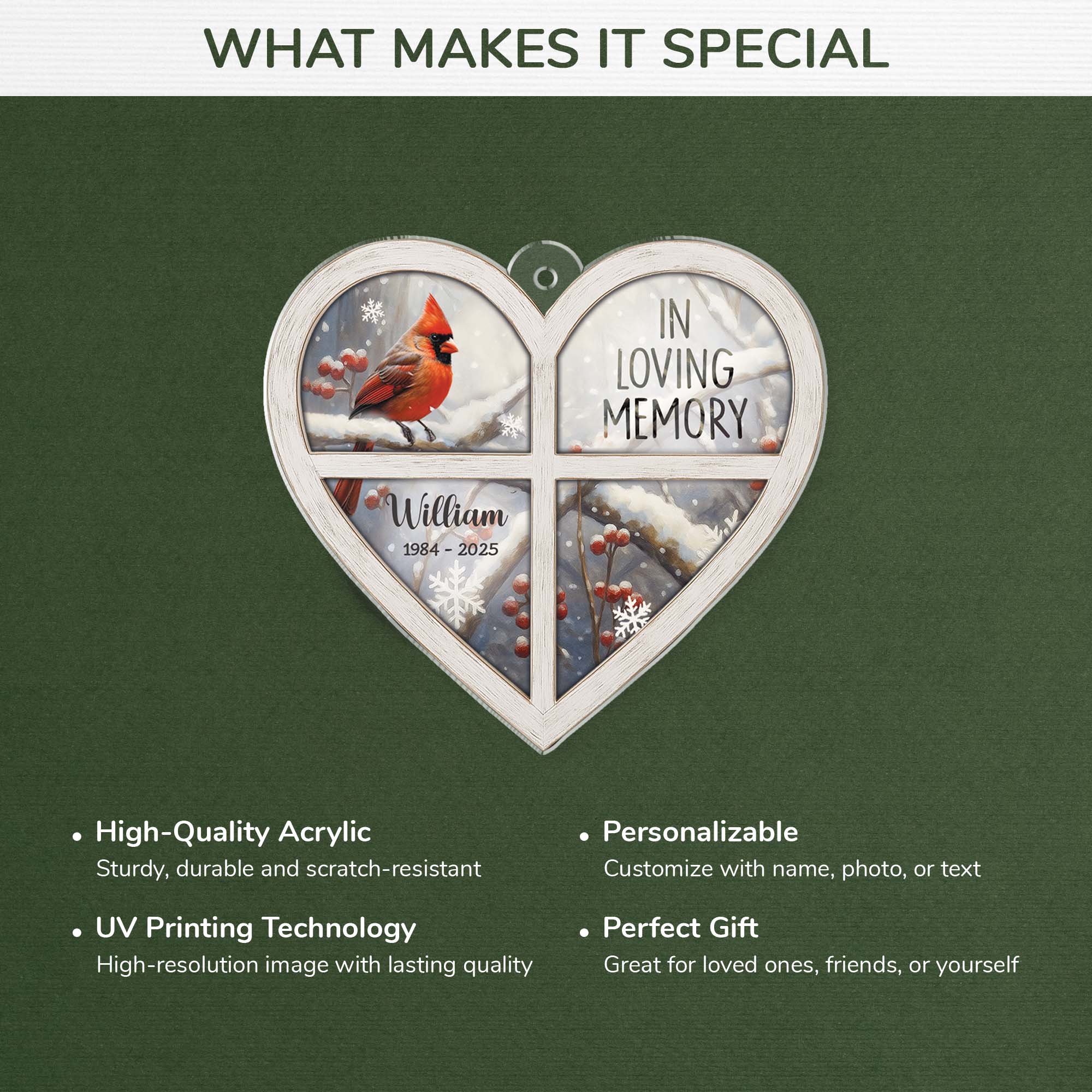6698OUS4 acrylic cardinal memorial ornament_ personalized in loving memory gifts_ 6698O8ZAB