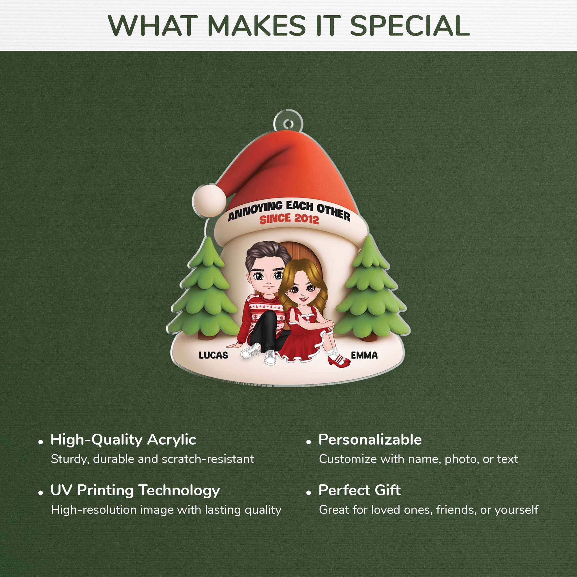 6705RUS4 3d printing effect personalized couple ornament_ acrylic christmas ornaments 6705RKM5G