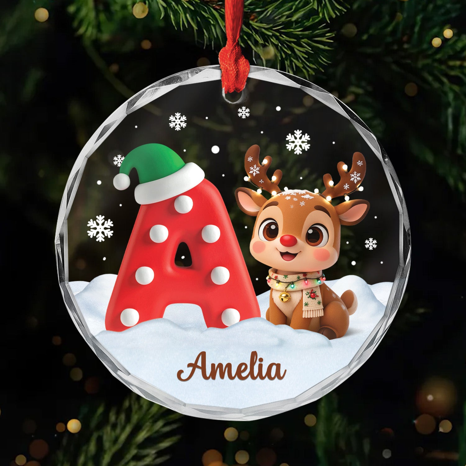 6707OUS1 glass reindeer ornament_s with initials custom christmas gifts for kids 6707O8ZTK