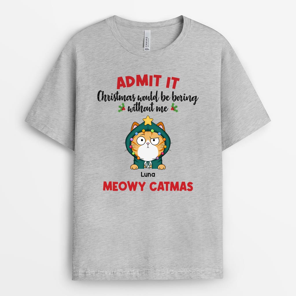 6721AUS2 personalized christmas t shirts cat gifts for humans 6721AKPWD