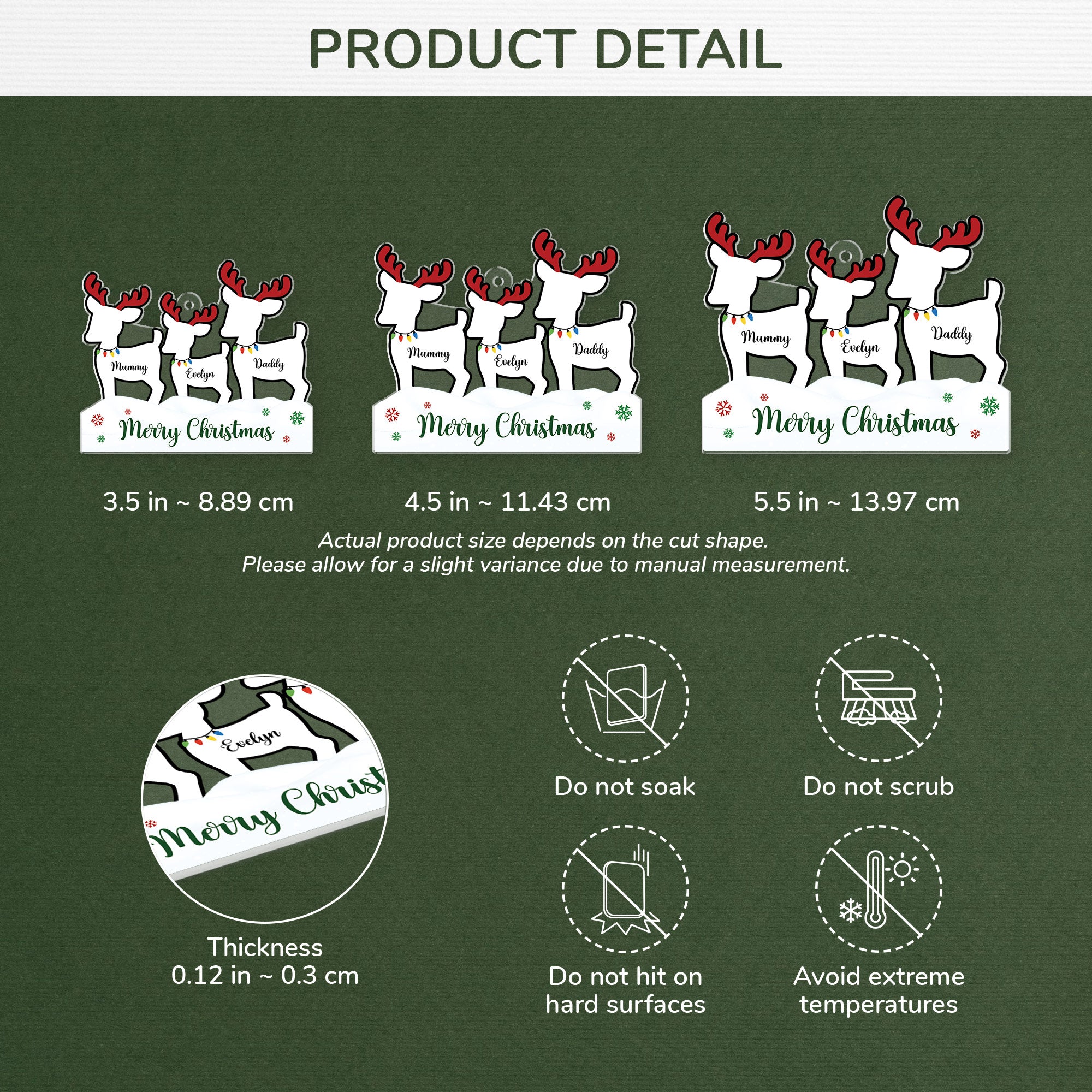 6723OUK3 acrylic reindeer ornaments_ custom christmas gifts for family 6723OTZAI