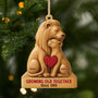 6726OUS1 3d printing effect 1 layered wooden lion christmas ornament custom couple gifts 6726O3TMG