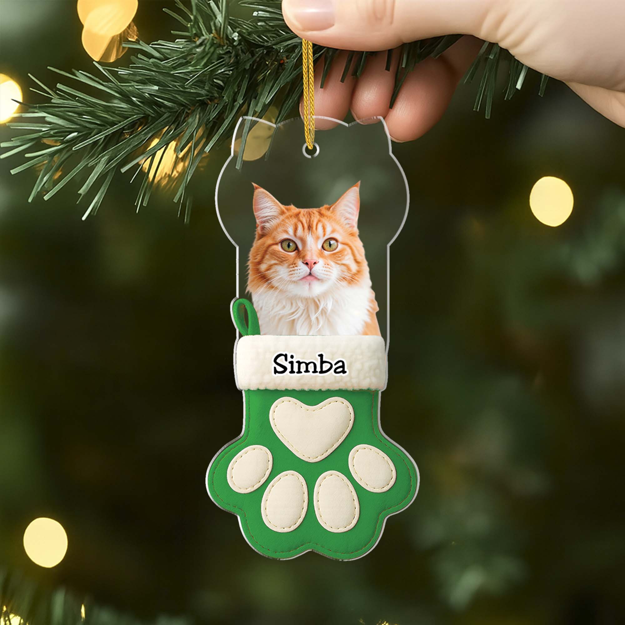6731OUS2 3d printing effect custom acrylic photo ornaments cat christmas ornaments 6731OTZAD
