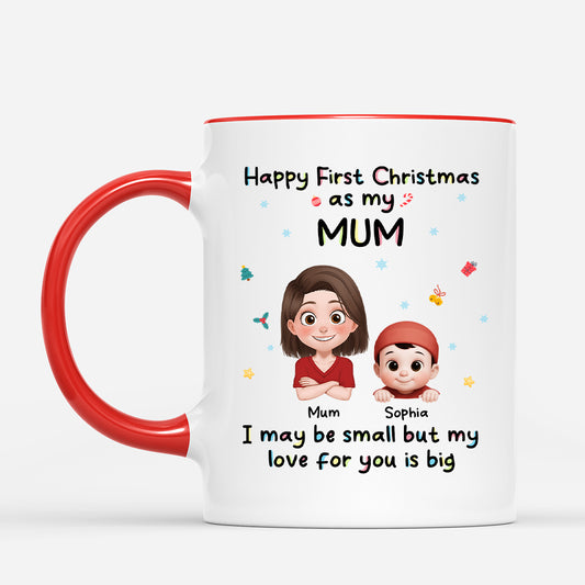 6738MUK2 happy first christmas as my mom dad mug personalized newborn gift 6738M6ZZA
