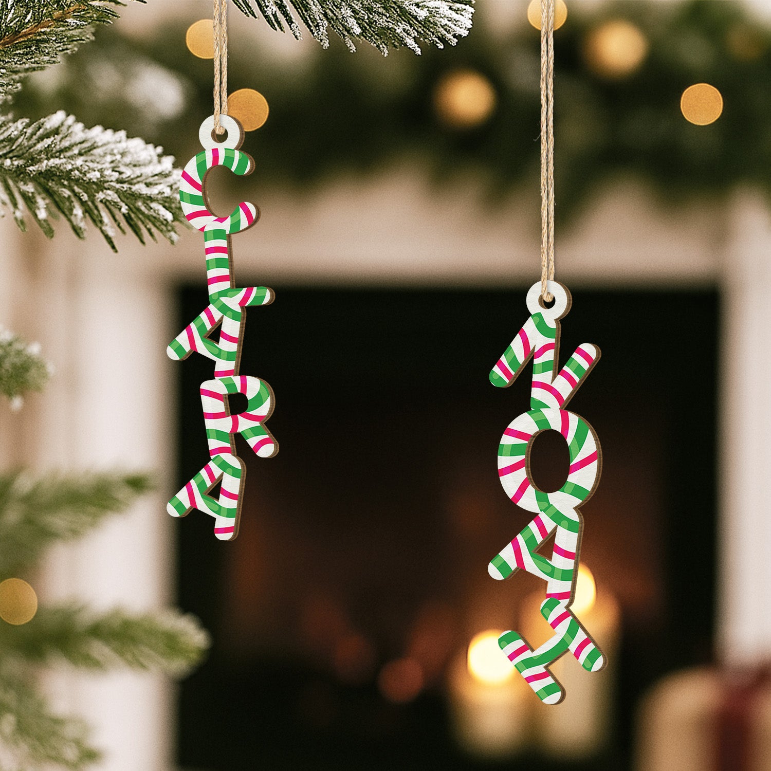 6750OUS2 3d printing effect 1 layered wood candy cane letter ornaments custom christmas gifts_ 6750OKM5B