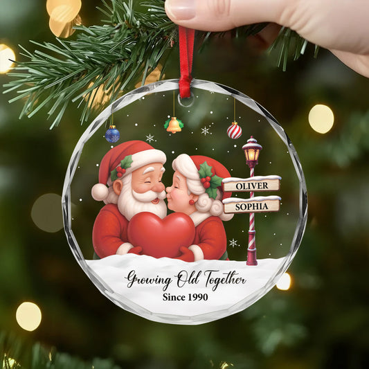 6753OUS2 glass santa claus ornaments_ custom christmas gifts for couples 6753OKL5G