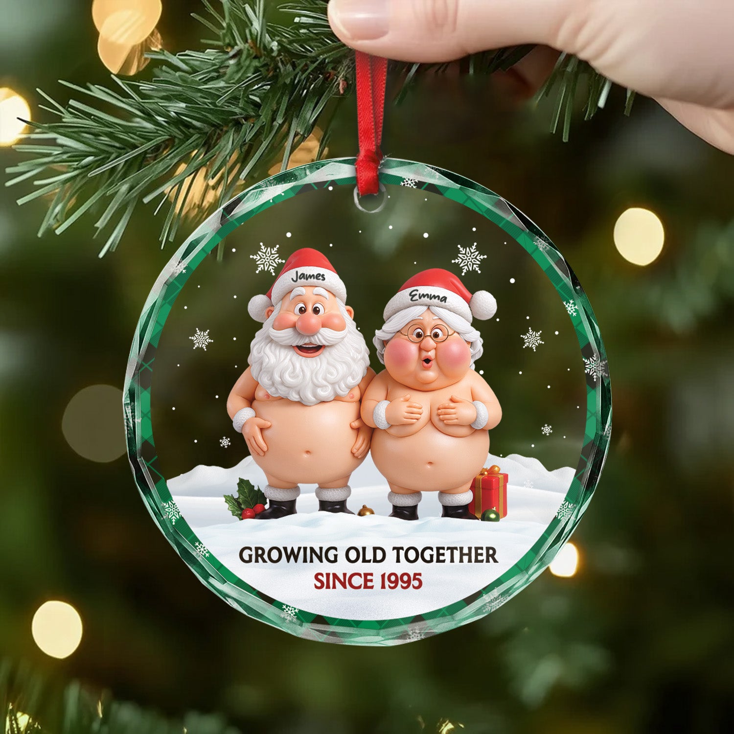 6763OUS2 glass naughty mr and mrs claus ornaments_ custom christmas gifts for couples 6763O8L5G