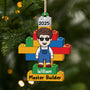 6765OUS1 personalized 1 layered wooden lego ornament christmas gifts for kids 6765OTTQA