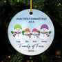 6773OUS1 custom ceramic snowman ornaments first christmas as a family of 4 ornament_ 6773OTZNI