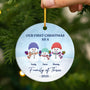 6773OUS2 custom ceramic snowman ornaments first christmas as a family of 4 ornament_ 6773OTZNI