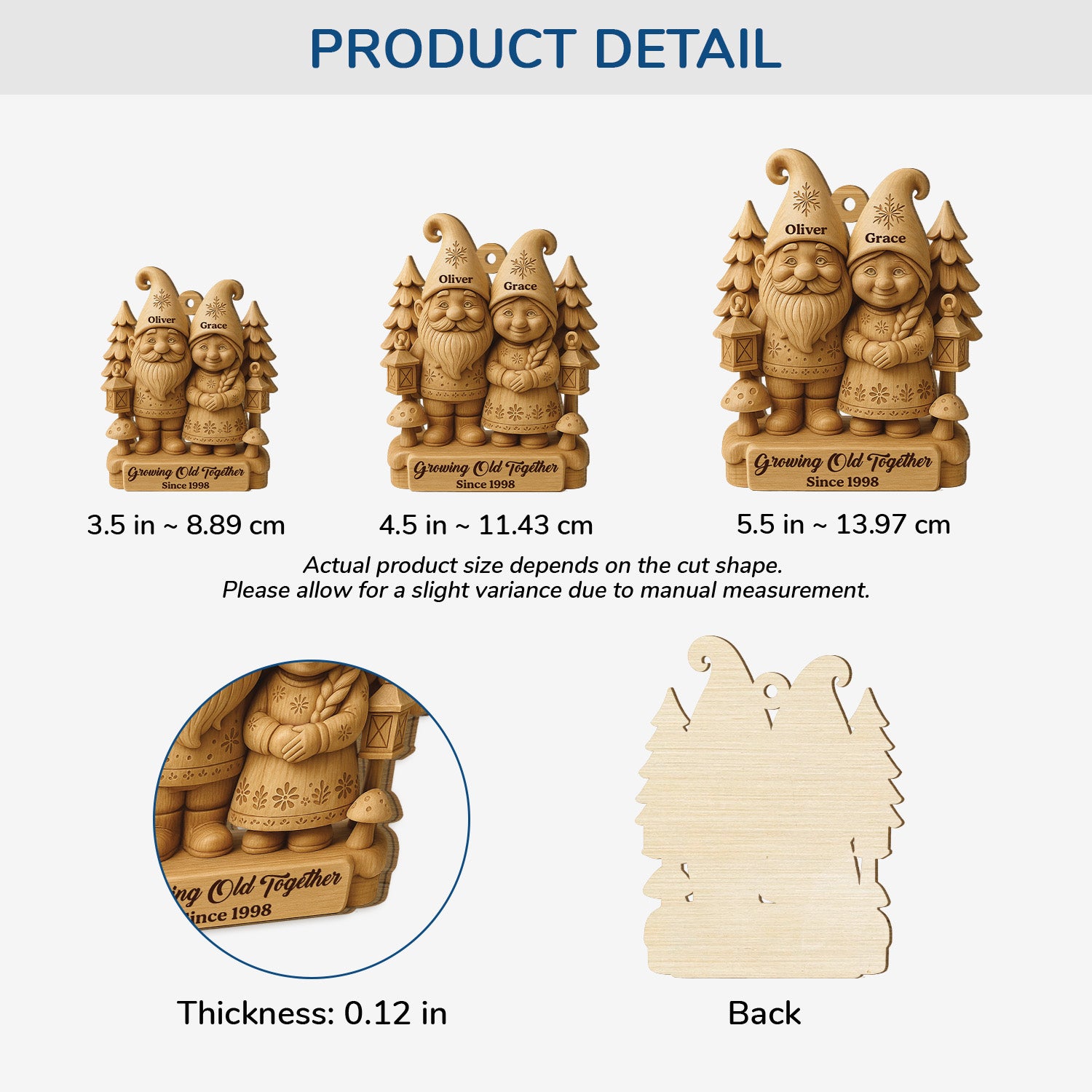 6781OUS3 3d printing effect 1 layered wooden gnome christmas ornaments custom gifts for couples 6781O3L5G