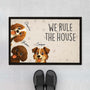 6785DUS1 we rule the house dog doormat personalized pet gifts for dog owners 6785DKT5C