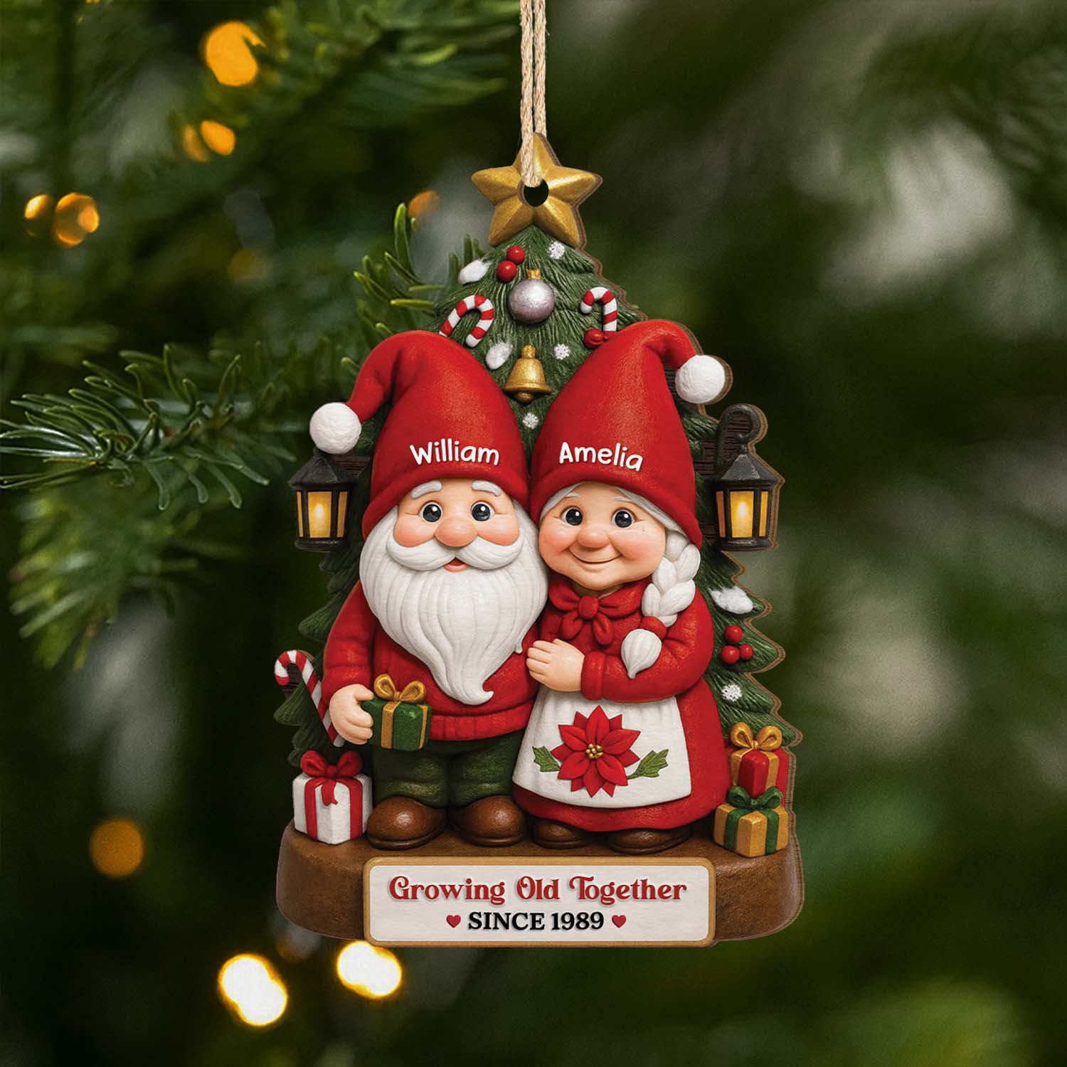6795OUS1 3d printing effect 1 layered wood gnome ornaments custom christmas gifts for couples 6795O8PTG