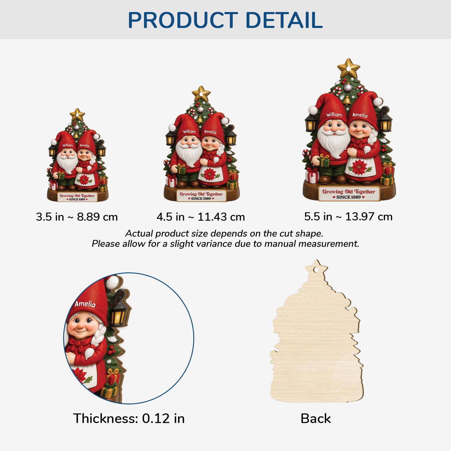 6795OUS3 3d printing effect 1 layered wood gnome ornaments custom christmas gifts for couples 6795O8PTG