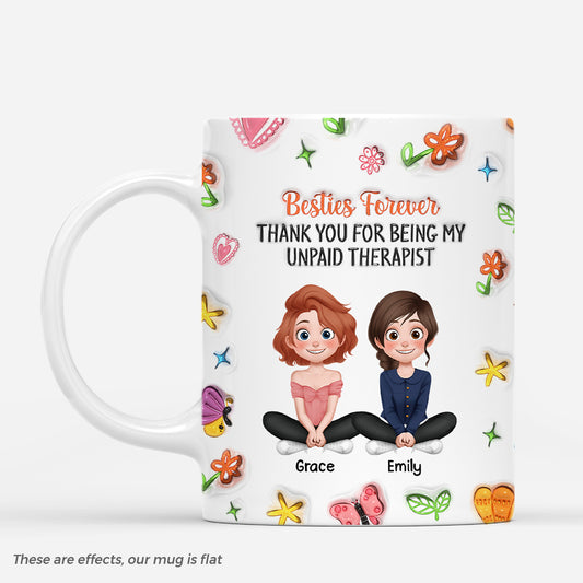 6796MUS1 3d printing effect besties forever mug custom gifts for friends sister brother 6796M86AF_556709d4 0951 40ec b599 26c81738615f